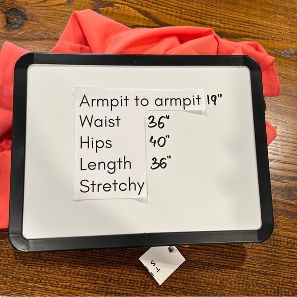 Coral Sleeveless knee length Dress with Side Buttons - Picture 9 of 13